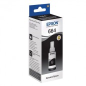 Чернила EPSON 664 (T6641) для СНПЧ Epson L100/L110/L200/L210/L300/L456/L550, черные, ОРИГИНАЛЬНЫЕ, C13T66414A/198