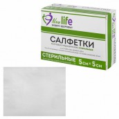 Салфетка марлевая стерильная NEW LIFE КОМПЛЕКТ 10 шт., 12 слоев, 5х5 см, плотность 36 (±2) г/м2, 150684