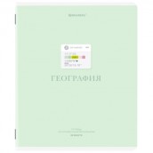 Тетрадь предметная CREATIVE 48 л., обложка картон, ГЕОГРАФИЯ, клетка, подсказ, BRAUBERG, 405113